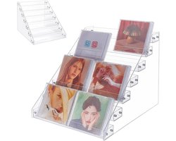 TTGoods - Acryl CD Display Rack met 7 Tiers - CD's Opslag Organizer - Dvd Case Houders - Clear CD's Houder - Geschikt voor 56 Standaard CD Cases - Media Plank Opslag - Organisatie - Afmetingen 37x30.5x28.5cm