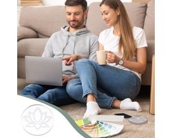 TTGoods - Acryl cirkel blanks transparante onderzetters lotus bloem 9.9x0.9cm - Salontafel desktop bescherming home decor