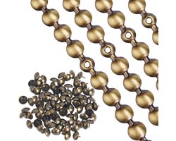 TTGoods - Bekleding Tacks Strips met Decoratieve Nagelkop Trims in Antiek Brons - Set van 5 - 10,5 mm - Metalen Ijzer - Geschikt voor Sofa Stoel Meubels