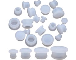 TTGoods - Siliconen stoppers voor zout en peper shakers - 24 stuks in 4 maten - herbruikbare witte einddop kurken