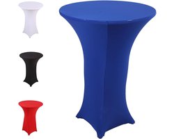 TTGoods - Stretch statafelhoezen 80 x 110 cm in blauw voor statafels - duurzame tafelbescherming voor restaurants, bars en bruiloften