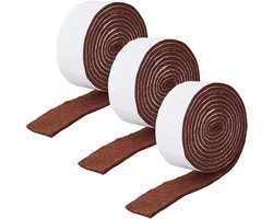 TTGoods - Zelfklevende vilten meubelpads 3 rollen van 1,5 m x 27 mm - Bescherming voor zware meubels - Zelfklevende strips voor hardhouten vloeren