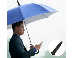 Tube Tips voor Parasolaccessoires - Rubber Stoppers voor Stokken, Vervangende Onderdelen voor Hiking en Trekking, Zwart