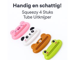 Tube uitknijper - Tube squeezer - Tandpasta uitknijper - Tube knijper - Tandpasta knijper - Mayonaise tube uitknijper - Saus tube knijper - Tube leegmaker - Crème tube uitknijper - Badkamer accessoire