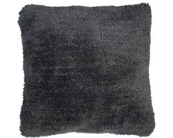 Tufted solid cushion cozy grey