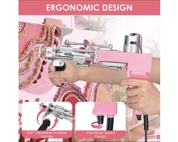 Tufting Gun Starterkit – Elektrische Punch Gun met EU Plug – Inclusief Wol, Accessoires en Doek – DIY Tapijt & Wanddecoratie Maken
