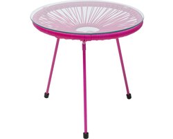 Tuin Bijzettafel Acapulco Mono roze Kare Design