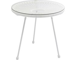 Tuin Bijzettafel Acapulco Mono wit Kare Design