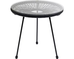 Tuin Bijzettafel Acapulco Mono zwart Kare Design