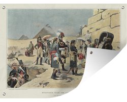 Tuin decoratie Illustratie van Napoleon Bonaparte die in Egypte staat - 40x30 cm - Tuindoek - Buitenposter