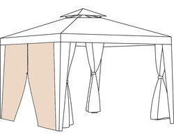 Tuin Gordijnen - Gordijnen Verduisterend - Buiten Gordijnen - Buitengordijnen Waterdicht - Gordijnen voor Prieel - Tuin Gordijnen met oogjes