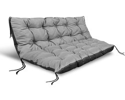 Tuin Kussen Set 120x80 + 120x40 cm – Waterdicht – Voor Palletbank – Grijs – Siliconenvezel – Comfortabel & Duurzaam – Made in Poland