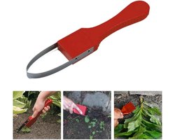 Tuin- & Onkruidgereedschap – Onkruidmes – Onkruidsteker – Handonkruidwieder – Tuinaccessoires – Tuingereedschap voor wieden, grond losmaken en planten – rood
