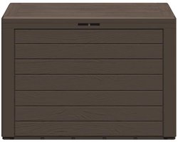 Tuin Opbergbox - Kussenbox 190 Liter - 78 x 44 x 55 cm - Bruin - Kunststof Opbergkist voor Buiten en Binnen - Afsluitbaar en Weerbestendig