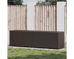 Tuin Opbergbox - Opbergbank Buiten - Tuinspullen Opbergen - Waterdichte Voering - 200x50x60cm - Bruin