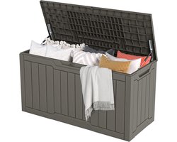 Tuin Opbergbox - Terras Kist - Spullen Opbergen - Waterdicht Weerbestendig - 300 Liter - Taupe