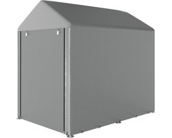 Tuin opbergkast 179x120x165cm Lichtgrijs Metaal Tuin berging Opbergtent Garage Gereedschapsschuur Stevig en duurzaam Praktisch en mooi Geschikt voor tuin en buiten