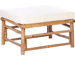 Tuin ottomaan CERRETO Bamboehout Gebroken wit