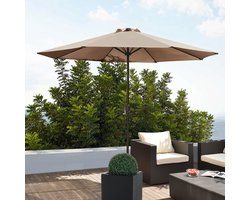 Tuin parasol stokparasol 300x230 cm beige