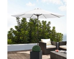 Tuin parasol stokparasol 300x230 cm wit