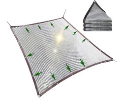 Tuin Schaduw Afdek - Plantenbescherming Zeil - Bescherming tegen Zon - Reflecterende Aluminiumfolie - 200x300 cm - Zilver