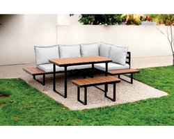 tuin set - lounge bank - compleet tuin set met tafel en kussens - Lounge Tuin / balkon