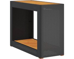 Tuin side table met houten blad 100x40x75cm