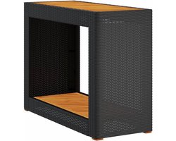 Tuin side table met houten blad 100x40x75cm