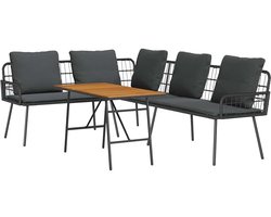 Tuin Sofa Set | Loungeset | Tuinset 2 st Zwart poly rattan