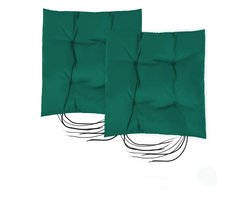 Tuin Stoelkussen met Lint - Tuinstoelkussens - Kussen voor Binnen en Buiten - Eetkamer Kussen - Waterproof Zitkussens voor Stoelen - 40cm x 40cm