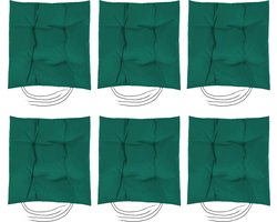 Tuin Stoelkussen met Lint - Tuinstoelkussens - Kussen voor Binnen en Buiten - Eetkamer Kussen - Waterproof Zitkussens voor Stoelen - 40cm x 40cm