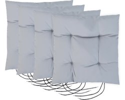 Tuin Stoelkussen met Lint - Tuinstoelkussens - Kussen voor Binnen en Buiten - Eetkamer Kussen - Waterproof Zitkussens voor Stoelen - 40cm x 40cm