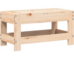 Tuin Voetenbank - Houten Bankje - Buiten Ontspannen - Massief Grenenhout - 62x30x32 cm - Natuurlijk