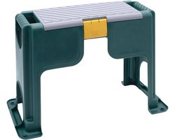 Tuin Werkbank - Zitbank Kruk - Tuinieren Werkbank - Inclusief Kniebescherming - 50 x 25 x 18 cm - Grijs Oranje