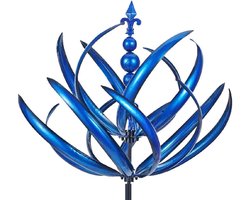 Tuin Windmolen, Metalen Windmolens voor Tuin en Terras, Decoratieve Windmolen met Paal, Metalen Tuinsculpturen, Tuinkunst Tuin en Gazondecoratie