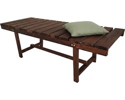 Tuinbank - 110x35x38 cm - bruin - voor 2 personen
