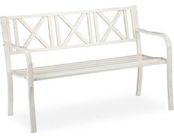 tuinbank - 2 personen - 127 breed - staal - tot 200 kg - buitenbank