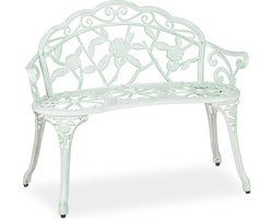 tuinbank - 2 personen - 98 cm breed - aluminium - gietijzer