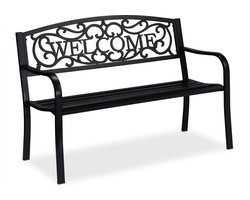 tuinbank - 2 persoons - 127 cm breed - metaal - zwart