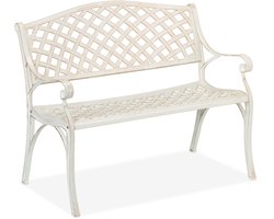 tuinbank - 2 zits - 83 x 103 x 64 cm - aluminium - tot 220 kg - wit