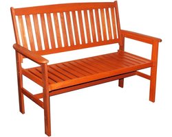 Tuinbank 2-zits - Houten zitbank - Buiten ontspannen - Robuuste constructie - 120 cm breed - Transparant