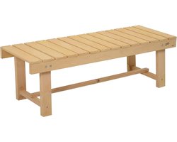 Tuinbank 2-zits - Rustieke Massief Houten Bank voor Tuinmeubilair - Weerbestendig en Duurzaam - 110 x 38 x 35 cm