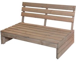 Tuinbank 3-zits grijs 116x76.5x80 cm gemaakt van massief hout ML-Design
