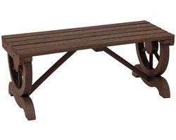 Tuinbank 98 × 50 × 39,5 cm bruin hout zitbank schoenenbank rustbank landelijke stijl praktisch en stijlvol eenvoudig te reinigen stabiele en duurzame constructie geschikt voor tuin terras balkon en buitenruimte