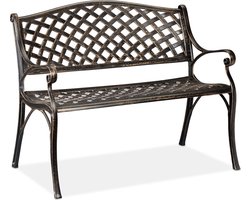 tuinbank aluminium - 2 zits - metaal - 82 x 102 x 60 cm