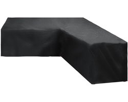 Tuinbank beschermhoes - 215x215x87cm - Beschermhoes voor Hoekbank - L-vorm - Zwart - Polyester - Tuinmeubelhoezen - Beschermhoes voor loungeset - Weersbestendige - Tuinbankhoes