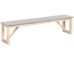 Tuinbank Beton Tafelblad - Buitenbank Bankje - Buiten Zitten - Industriële Stijl - 180x40x45 cm - Grijs