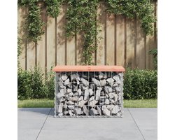 Tuinbank Douglas - Schanskorf Bank - Buiten Zitten - Steen Vulling - 63 x 44 x 42 cm - Natuurlijk
