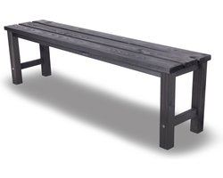 Tuinbank Hout Romo - Weerbestendig - Zwart - Grenenhout - 150 cm