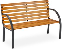 tuinbank hout - tweezits - 84 x 122 x 60 cm - buitenbank - balkon - natuur